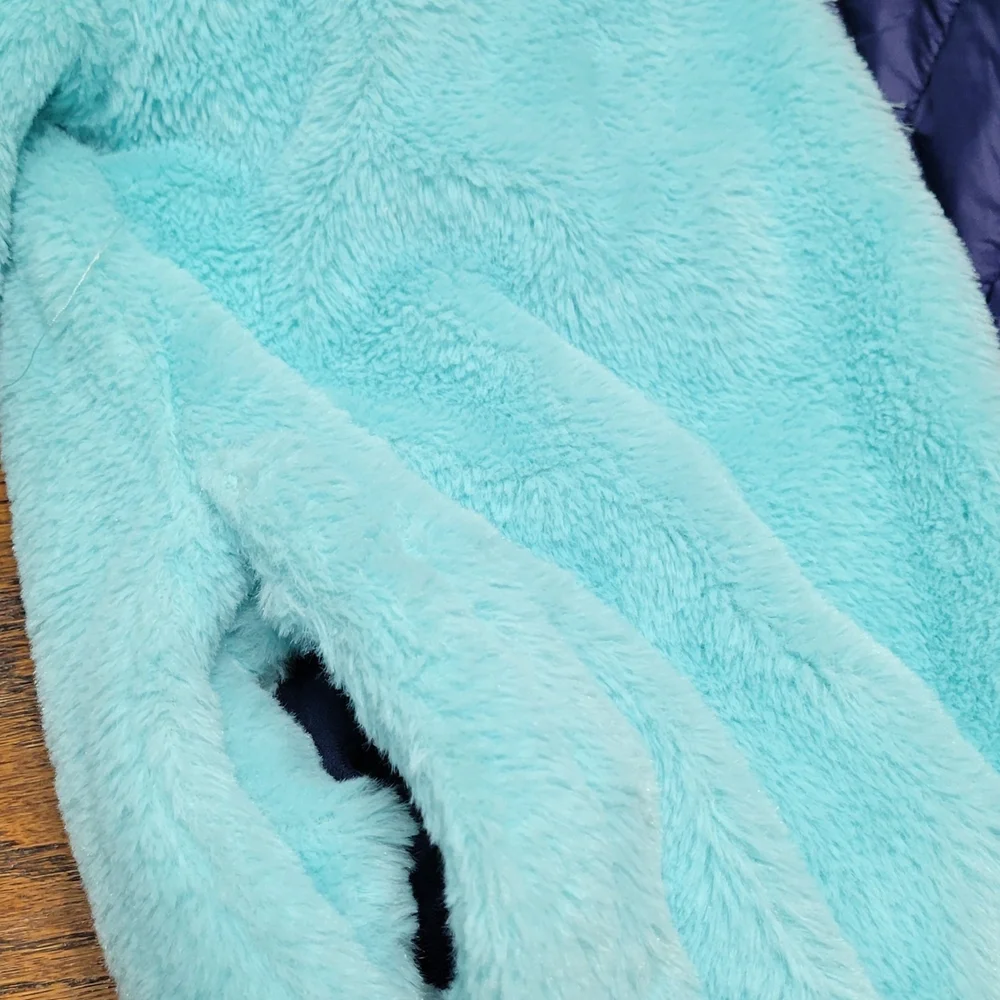 Eddie Bauer Aqua Faux Fur Jacket